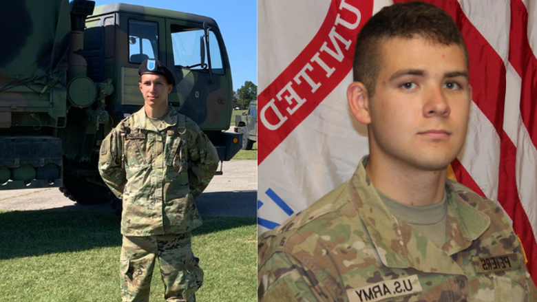 Two PSU-LV students in military uniforms 